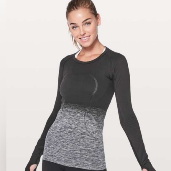 Lululemon Rare Black Ombré swiftly tech long sleeve shirt Size: 2 - Picture 1 of 6